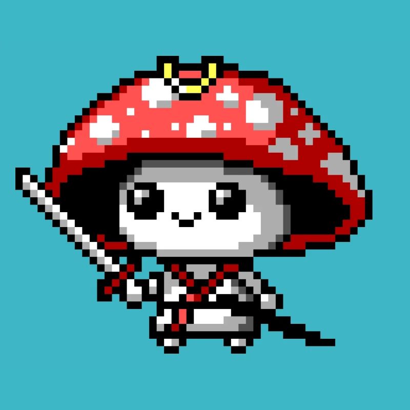 Samouraï champignon 8 bits