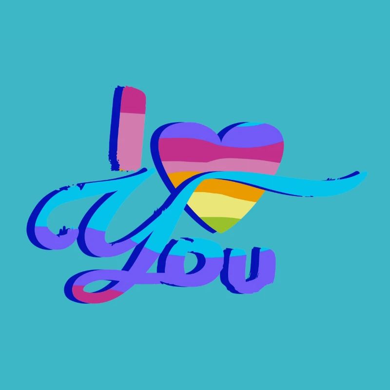 Ich Liebe Dich - Regenbogen