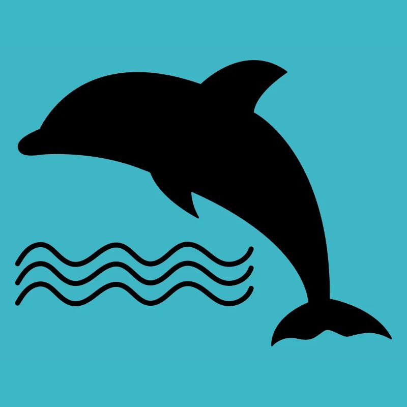Delfin im Wasser als Vektor