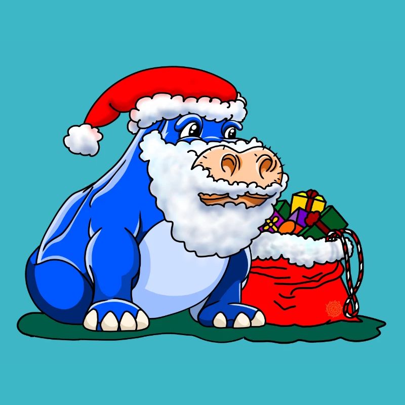 Weihnachtsmann Nilpferd