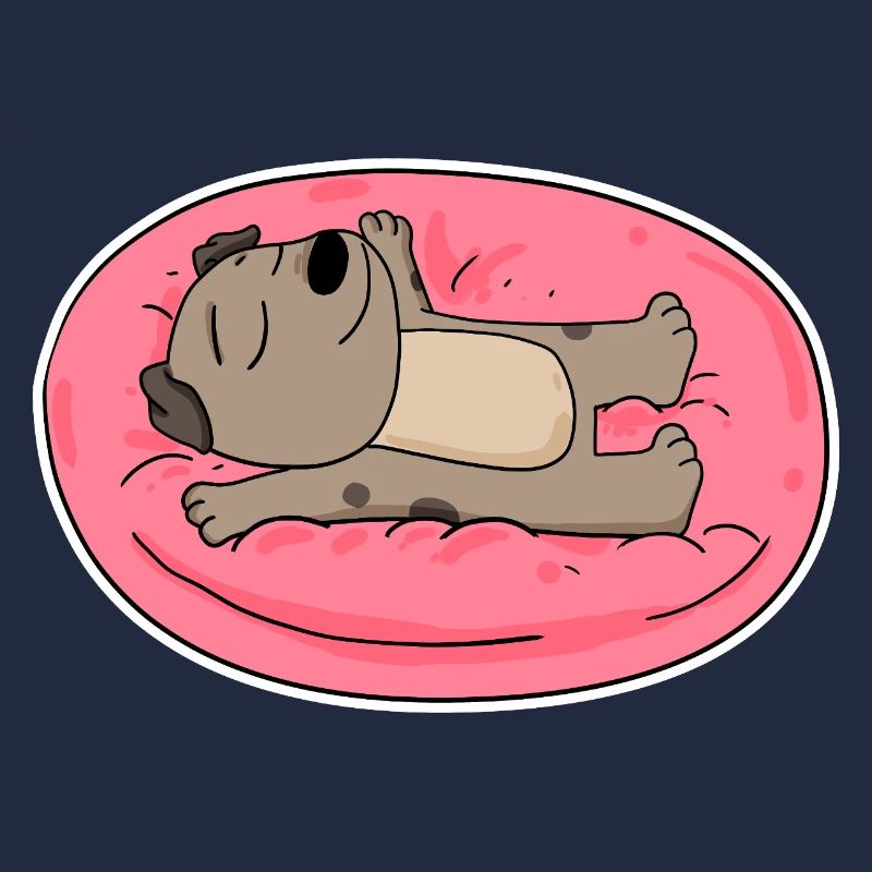 Chien mignon couché