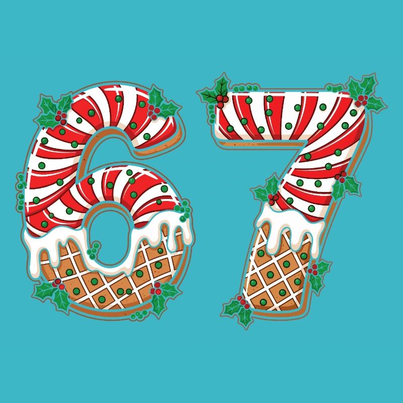 Biscuit numéro 67 en design de glaçage