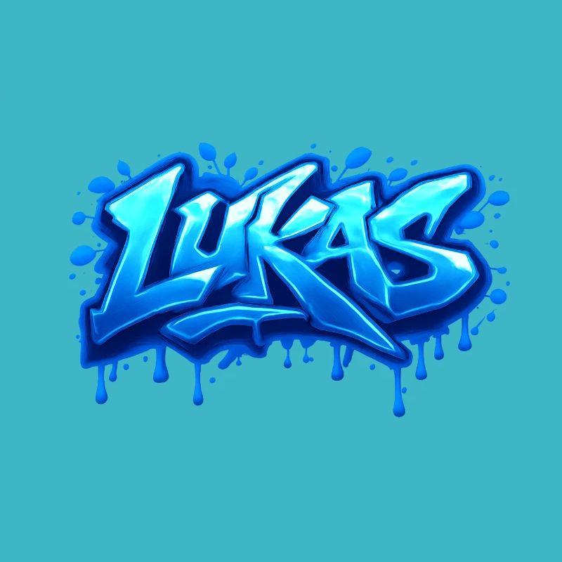 Graffiti  LUKAS Prénom cadeau idéal imprimable 
