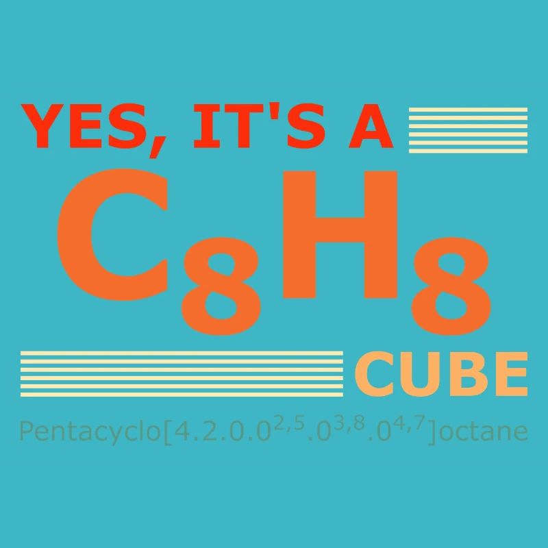 C8H8 Cubane – Yes it's a Cube retro Chemie
