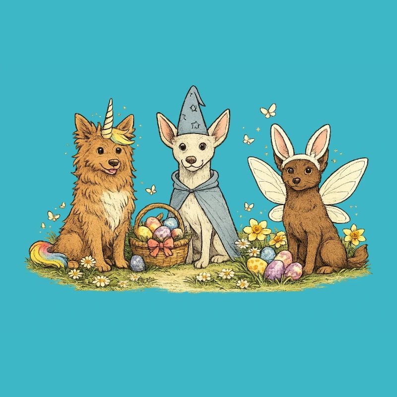 Trio magique des amis de Pâques