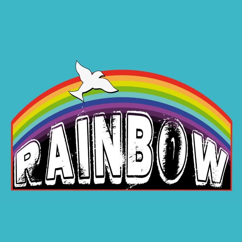 RAINBOW Schriftzug mit Taube