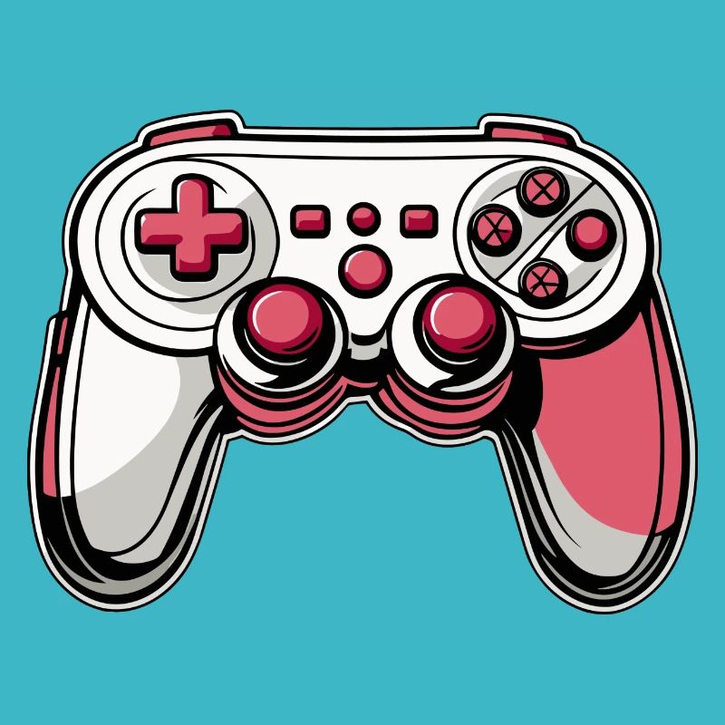 Controller Pink Red Illustration