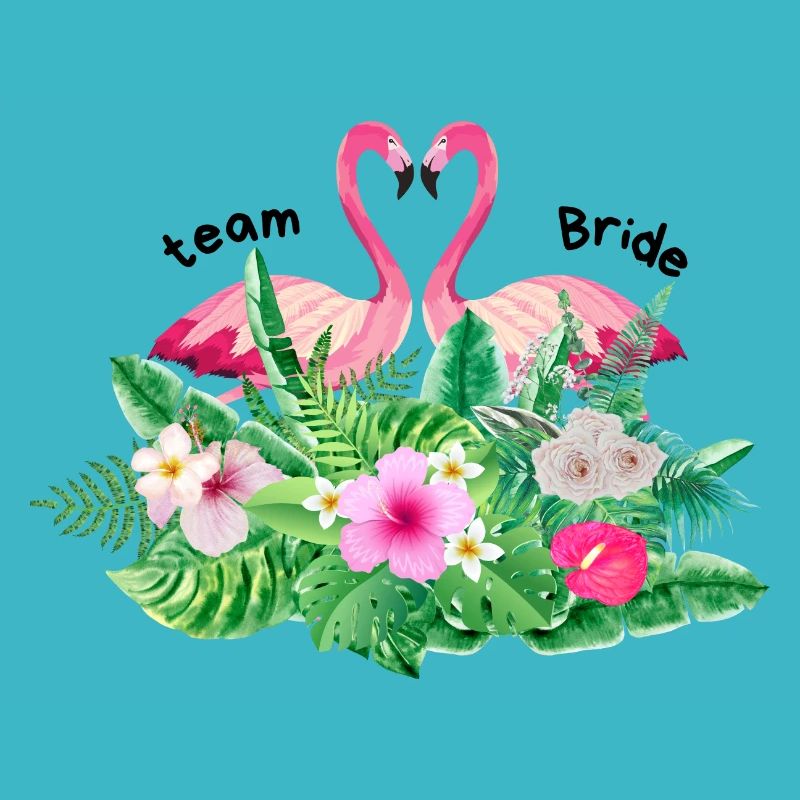 Team bride flamingo tropical