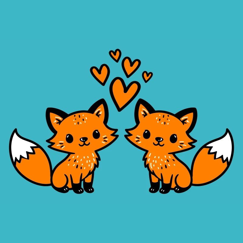 Amour du couple renard