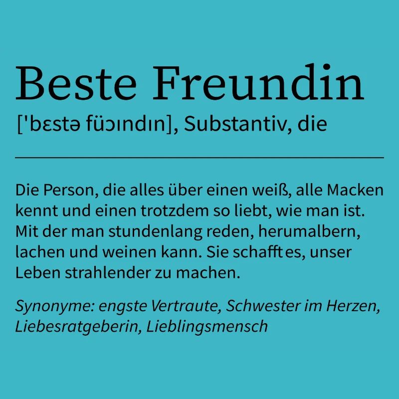 Beste Freundin Freunde Liebe Spruch Geschenk