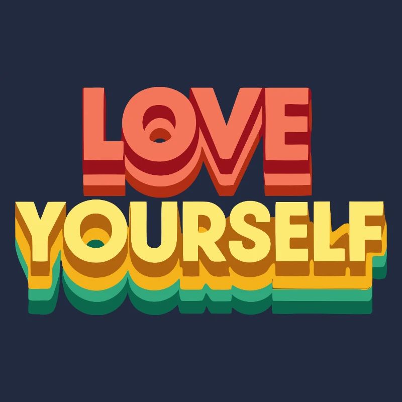 Retro Regenbogen-Selbstliebe