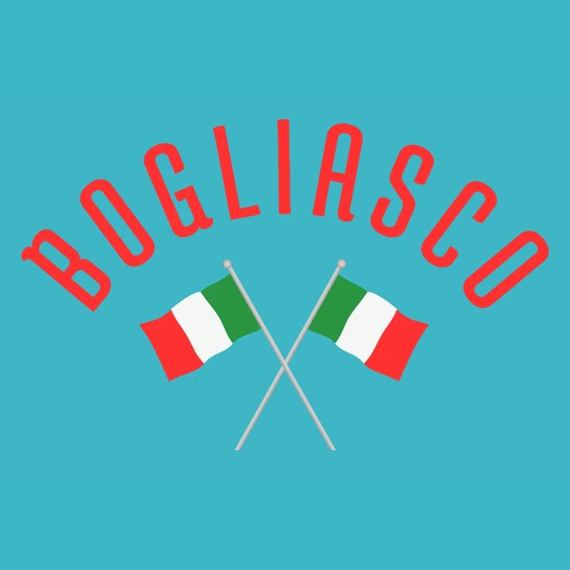 Bogliasco a franchi les drapeaux italiens