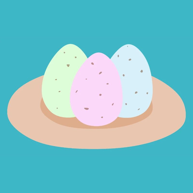 Nid d’œufs de Pâques pastel