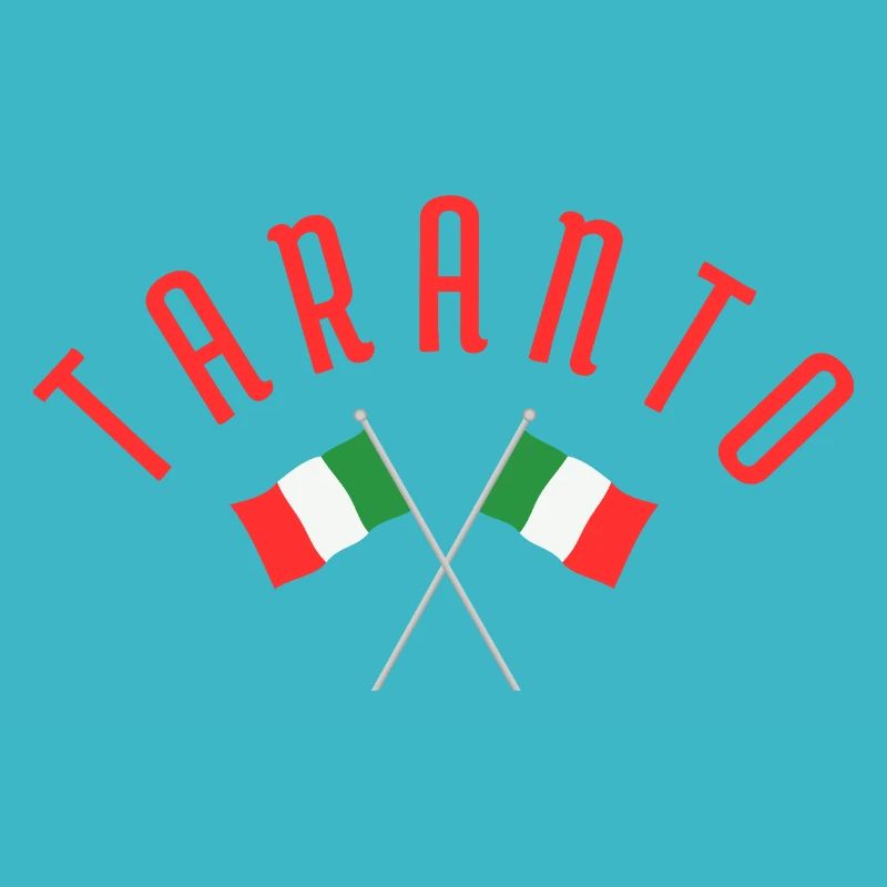 Taranto Crossed Italian Flags Emblem
