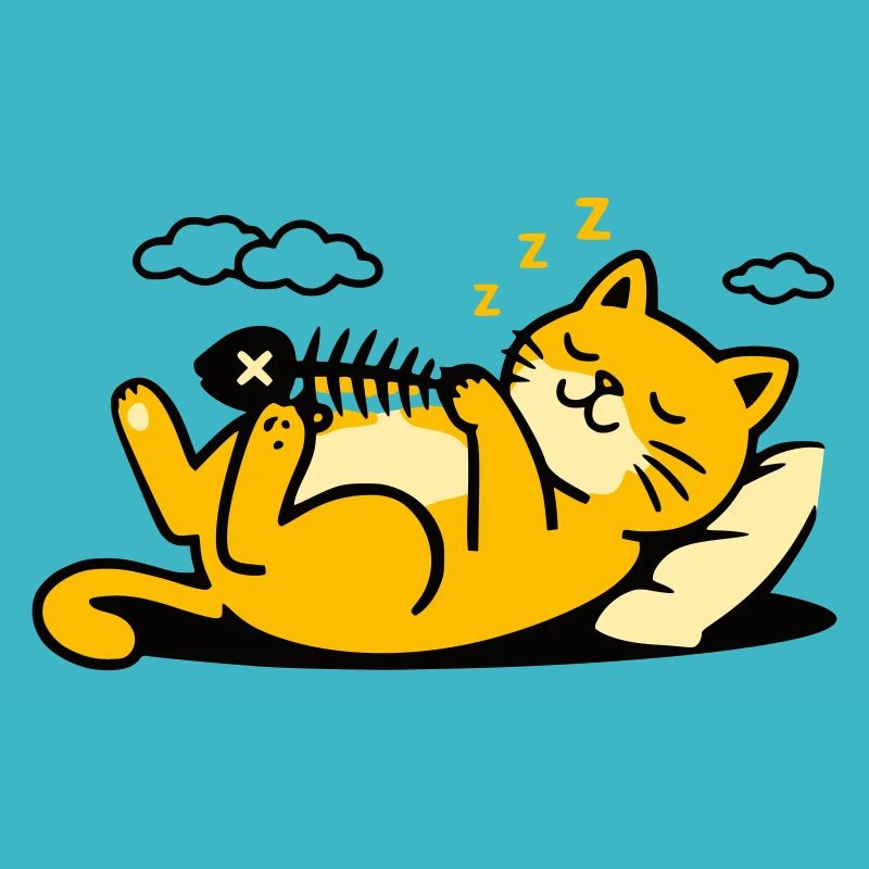 Schlafende Katzengemütlichkeit