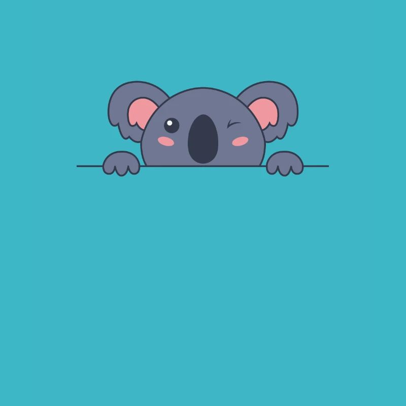 Koala is hiding