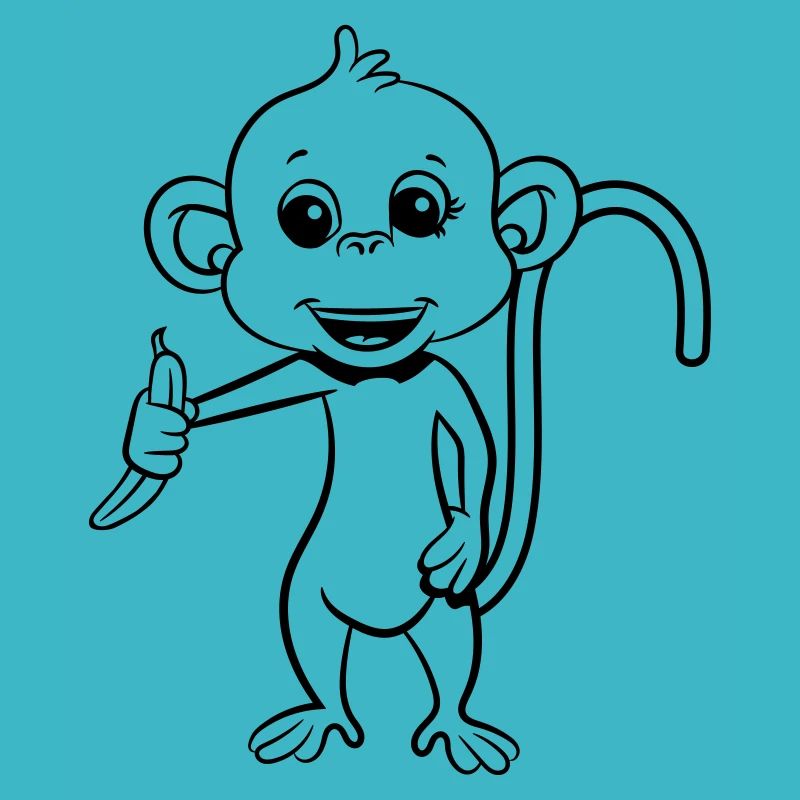le singe a la banane