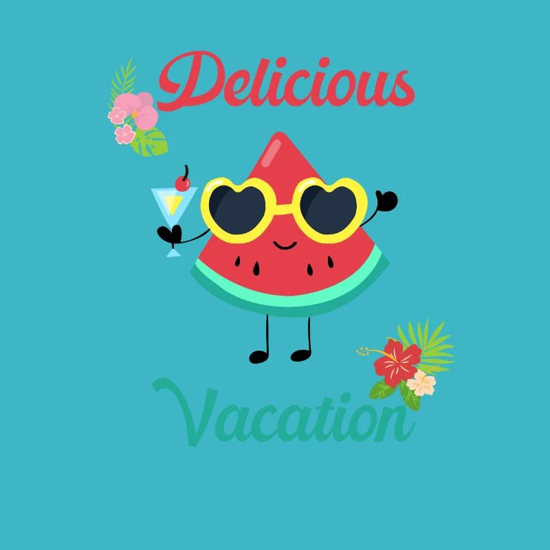 Drôle de fruit pastèque délicieux plaisir de vacances