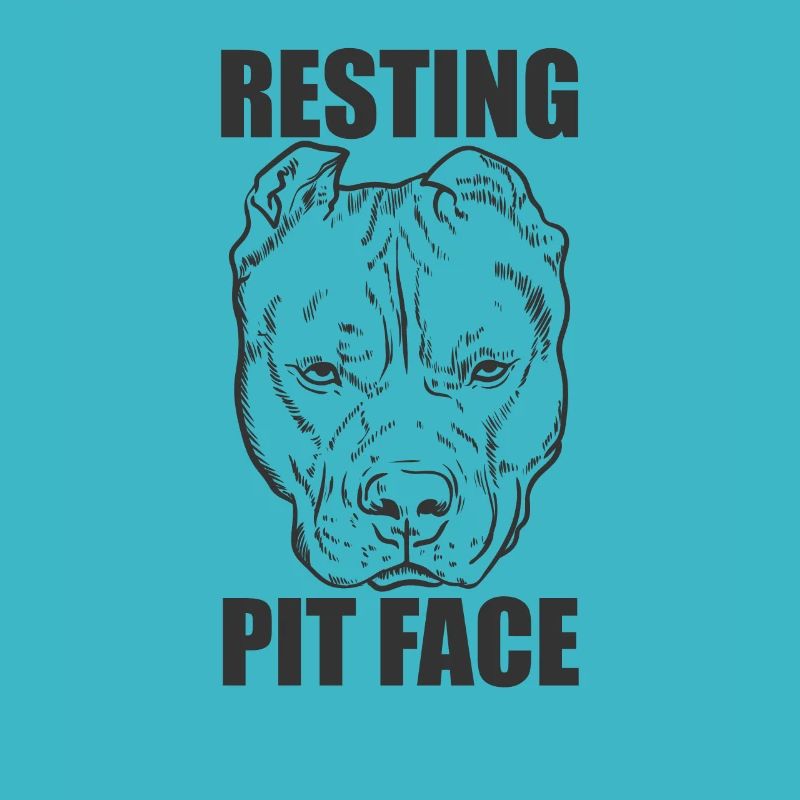 Repos Pit Face Pit Bull Dog Pet