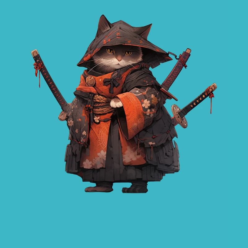 Chat d’Asie Samouraï japonais Samouraï