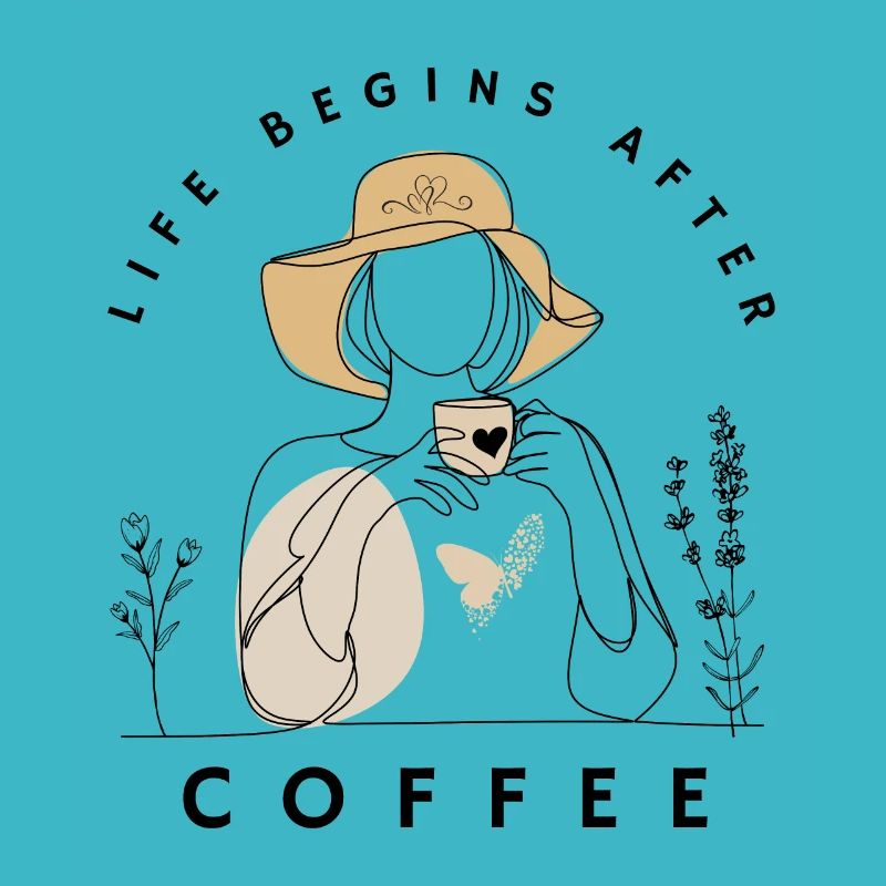 Funny Caffeine Lovers Life Begins After Coffee
