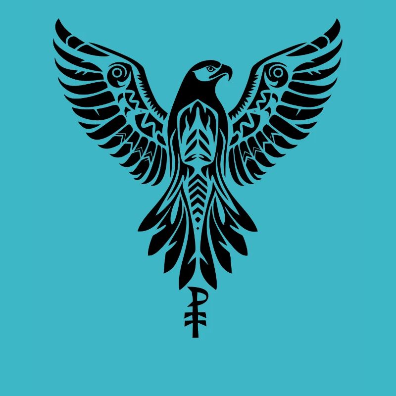 Emblem eines Raubvogels oder Adlers