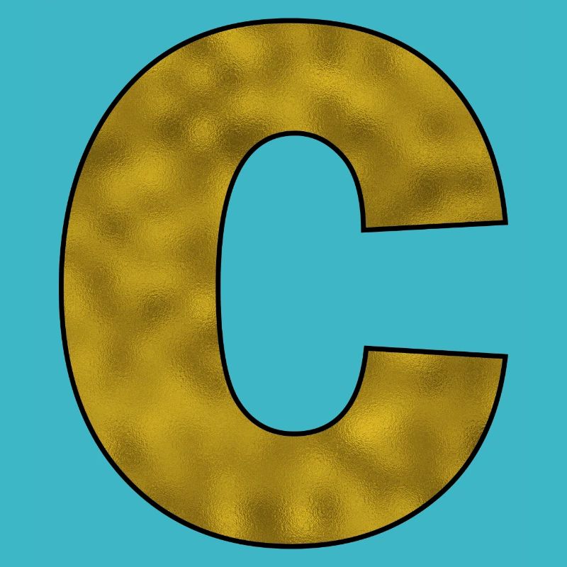 Buchstabe C Gold