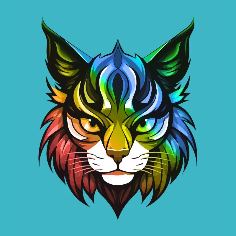 Katze Symbol Kopf Bunt