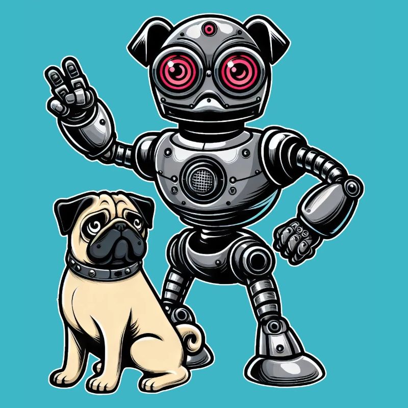 Robot carlin et maîtres amis