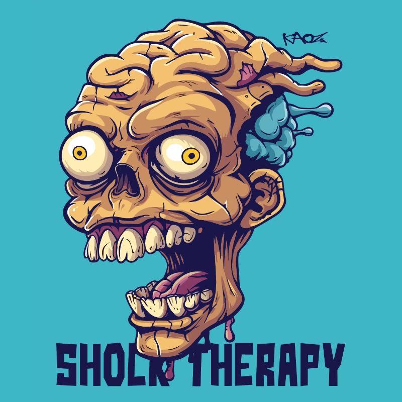Shock therapy for a crazy zombie skull