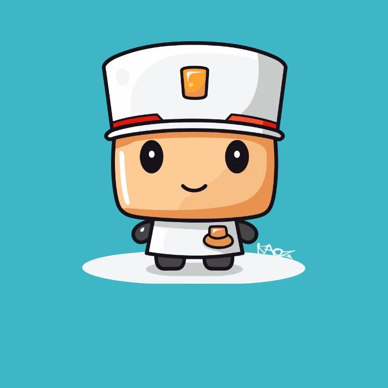 Chibi Cartoon Anime Tofu Guy