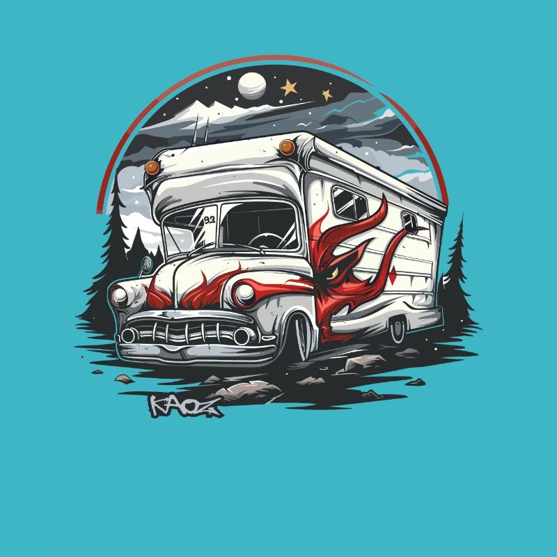 Satan Devilish Demon in Motorhome Camping