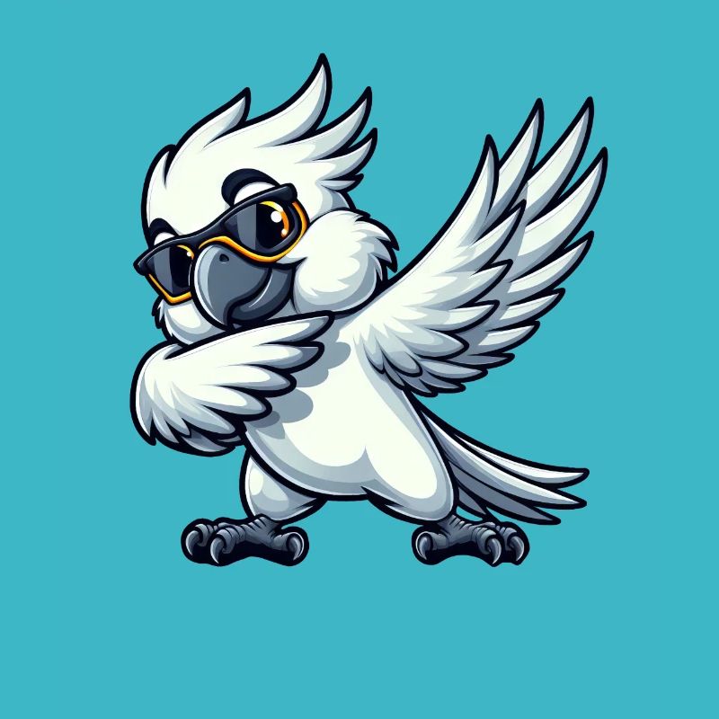 Wellensittich Dab Pose Spaßiges Design