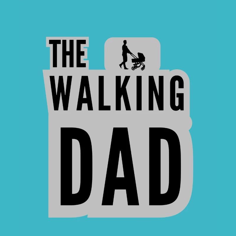The Walking Dad Father And Stroller Black Grey