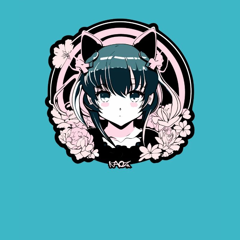 Super süßes Emblem des Anime-Mädchen-Idols