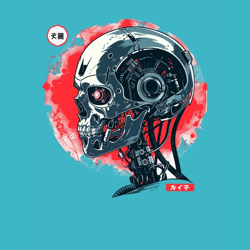 Cyber Cyborg Tech : Crâne de robot Crâne