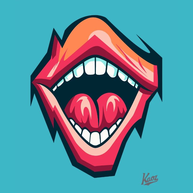Bouche hurlante : Design pour crier beau !