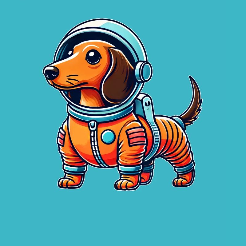 Dachshund Astronaut Space Science Fiction