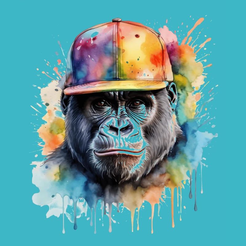 Casquette Gorilla Snapback Monkey Cool Animal Design Print