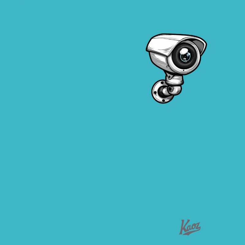 Caricature d’une petite caméra de sécurité