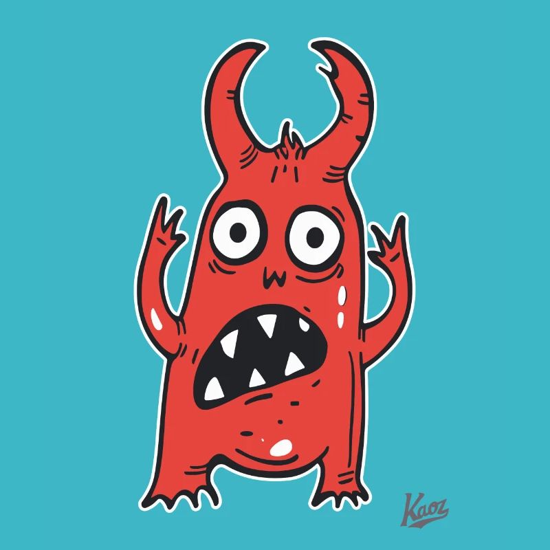 doux cri du petit monstre drôle