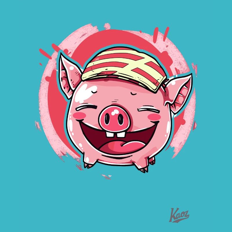 Cochon heureux et drôle