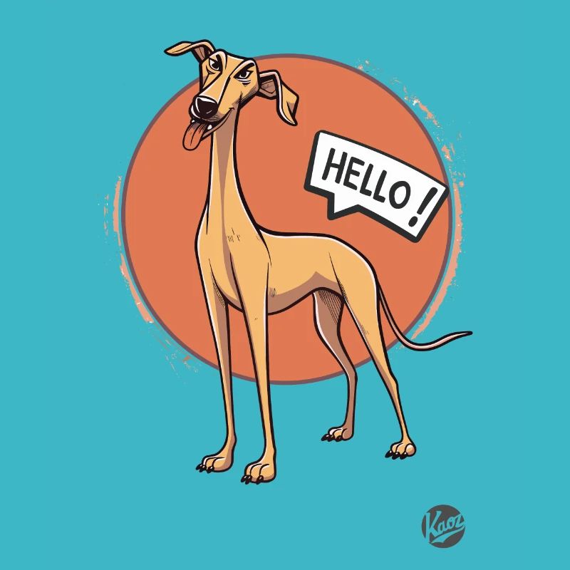 Naughty dog says hello