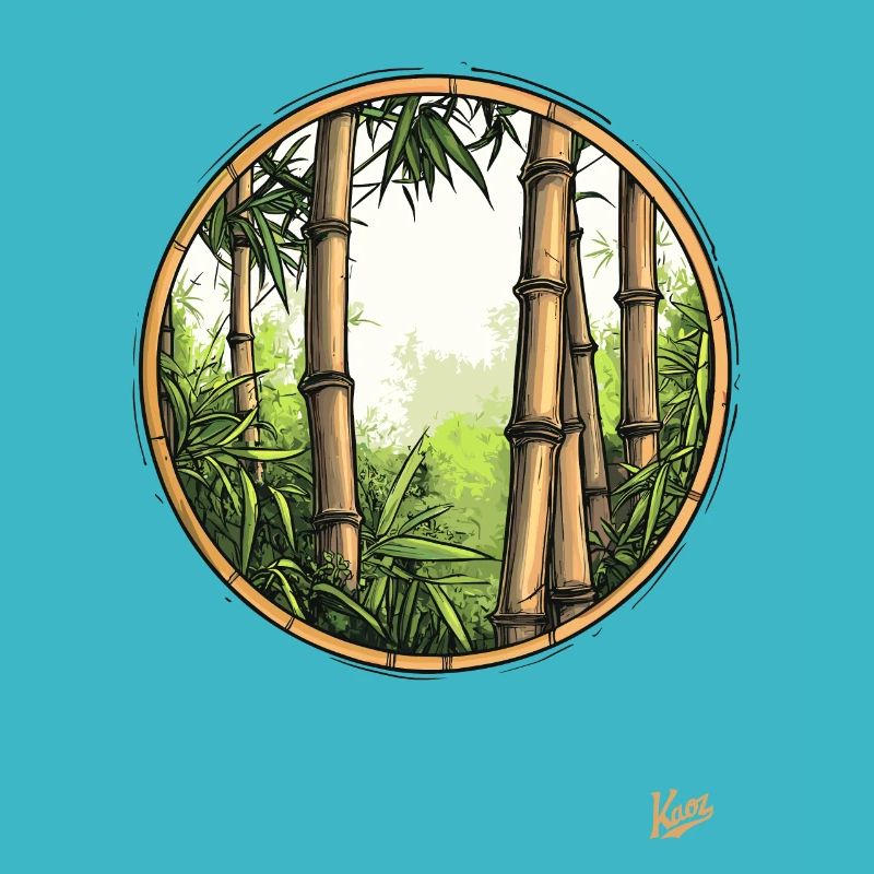 Forêt de bambous dans la forêt de bambous