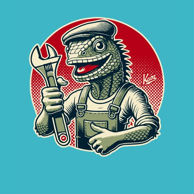 Artisan lézard avec clé