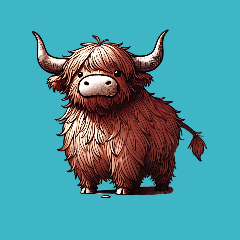 Charming Highland Cattle Rustic Animal Design