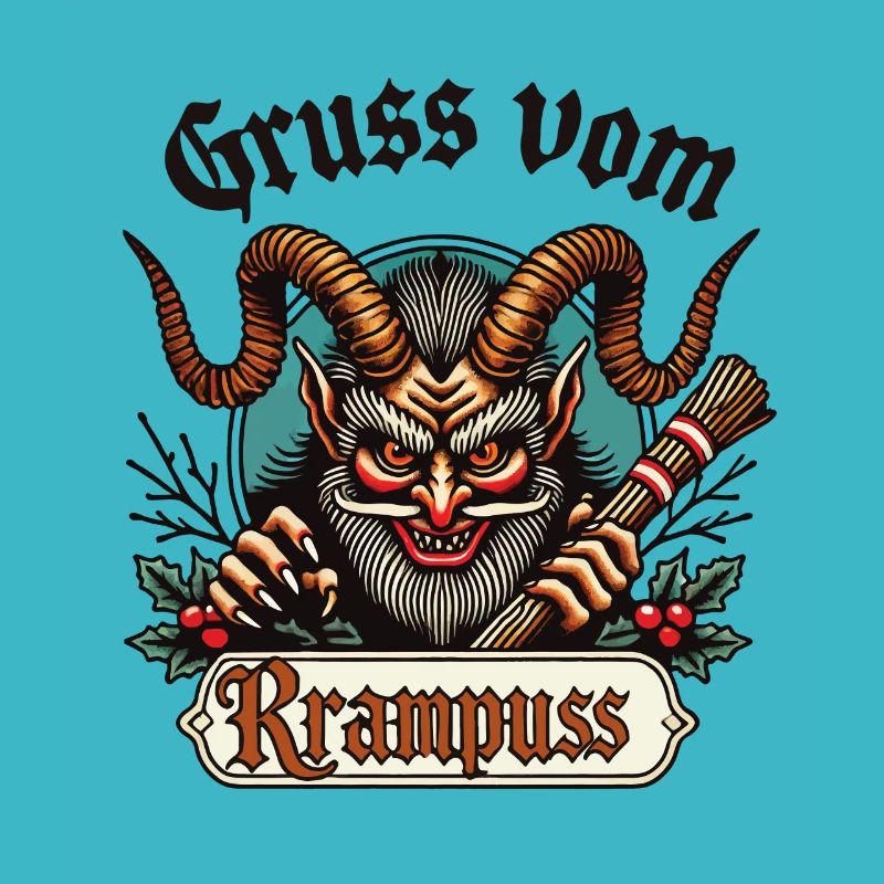 Salutation de la tradition de Noël de la légende de Krampus