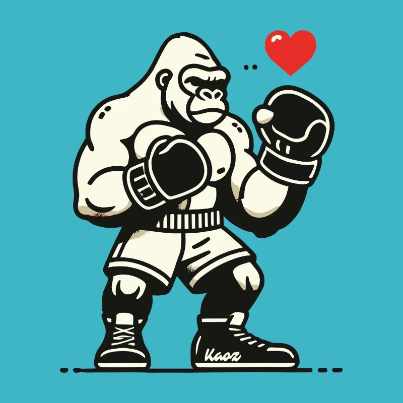 Boxer-Gorilla mit Herz