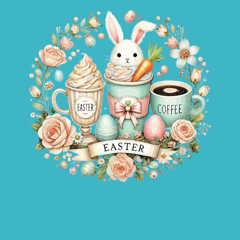 Lapin de Pâques Café Latte Macchiato de Pâques Design