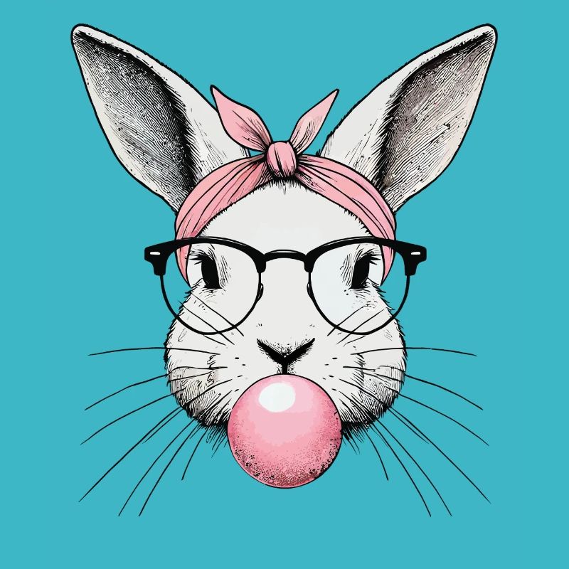 Easter Bunny Girl Bubble Easter Holiday